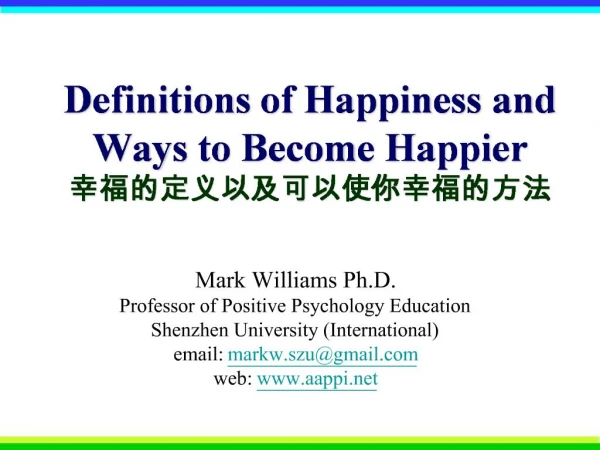 Definitions of Happiness and Ways to Become Happier