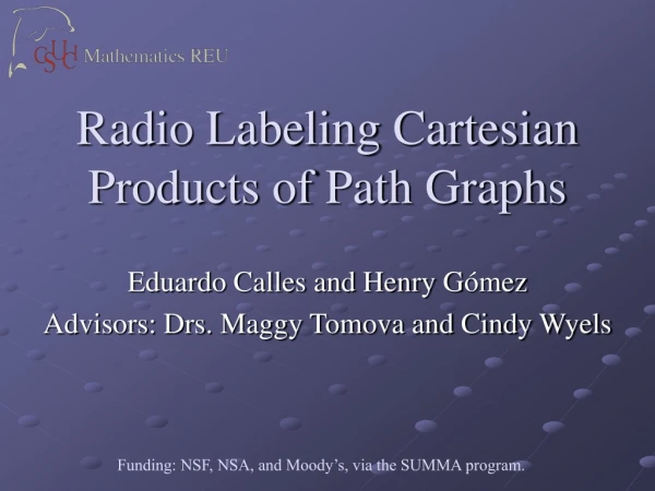 Radio Labeling Cartesian Products of Path Graphs