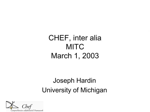 CHEF, inter alia MITC March 1, 2003