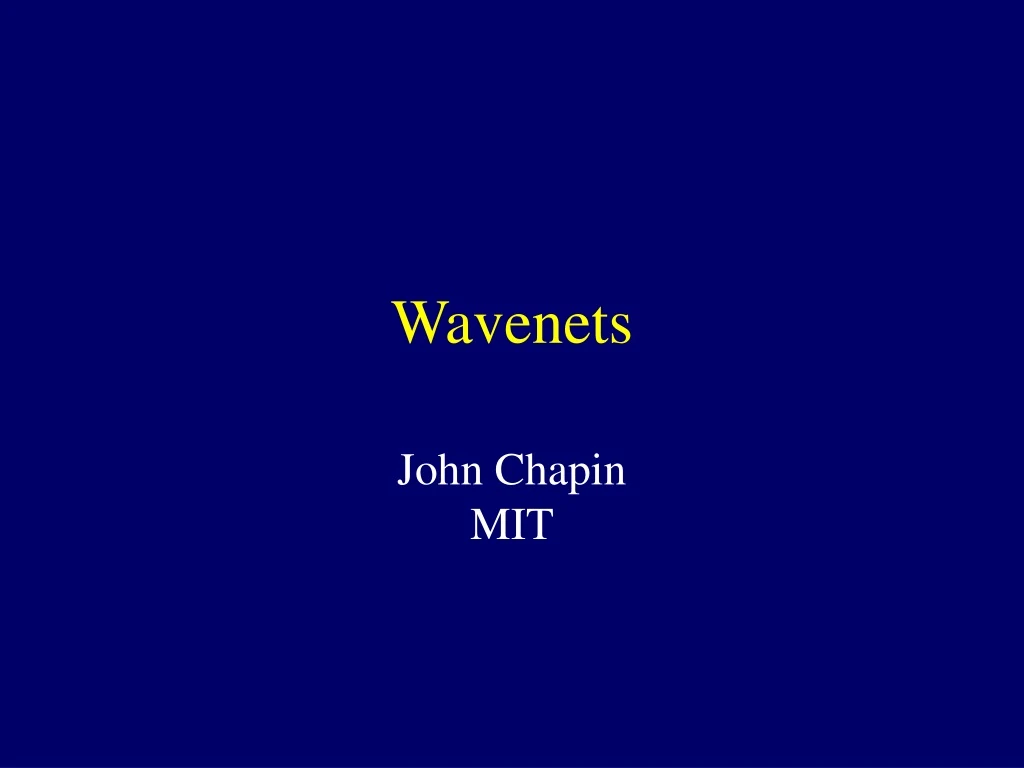 wavenets