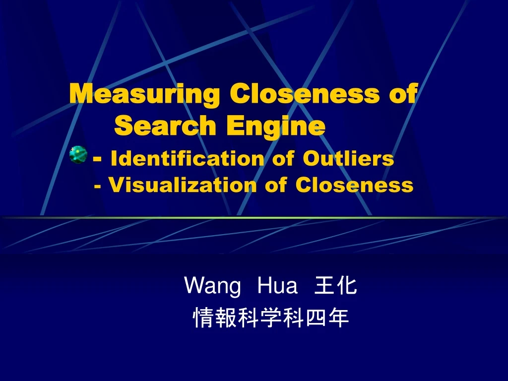 measuring closeness of search engine identification of outliers visualization of closeness