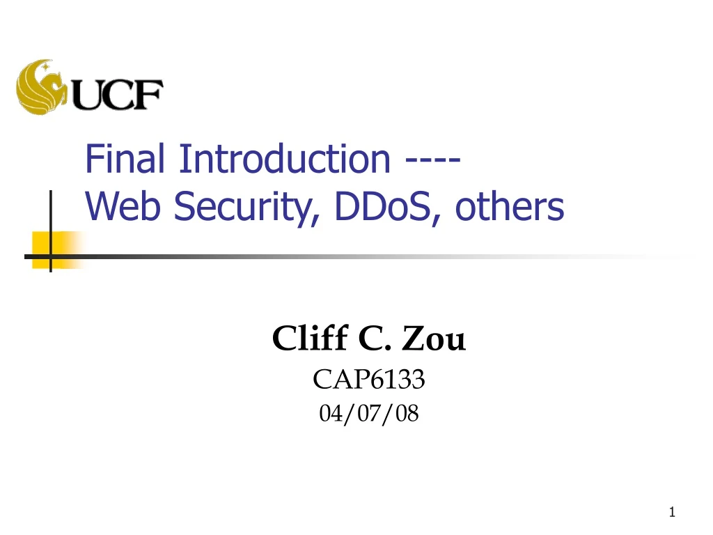 final introduction web security ddos others