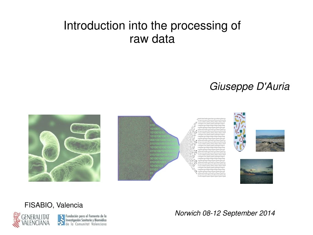 introduction into the processing of raw data