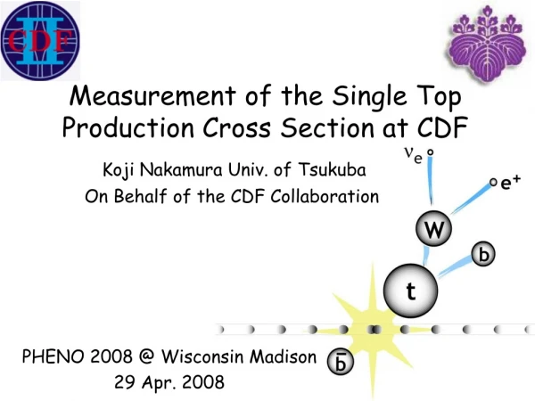 Measurement of the Single Top Production Cross Section at CDF