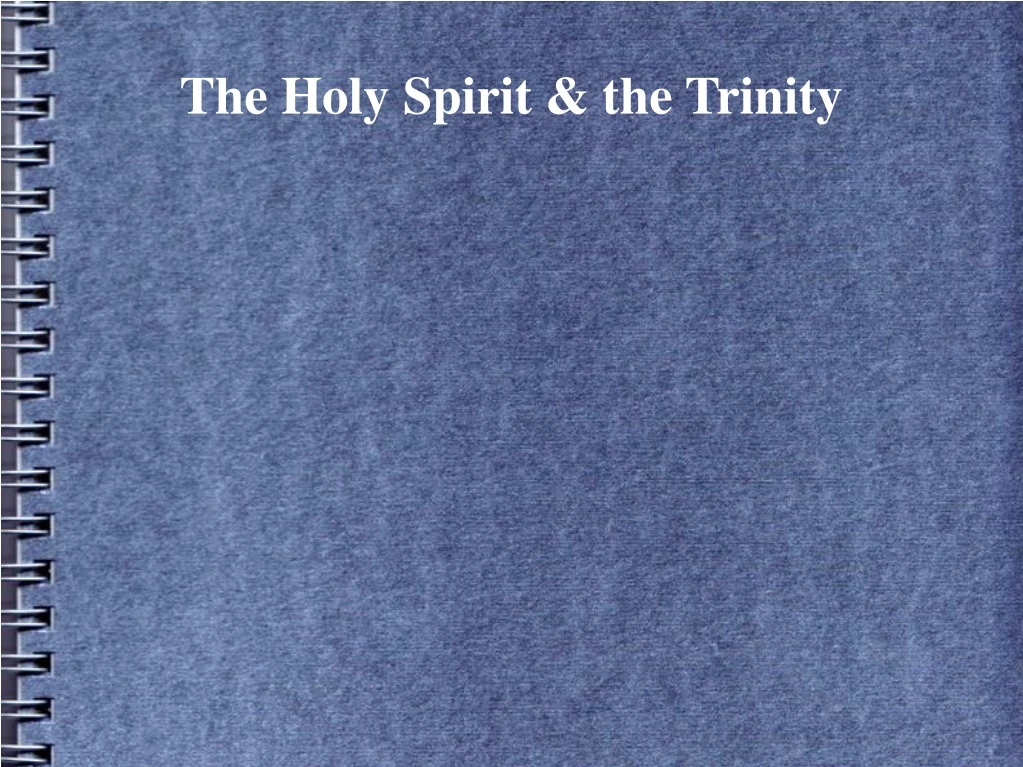 the holy spirit the trinity