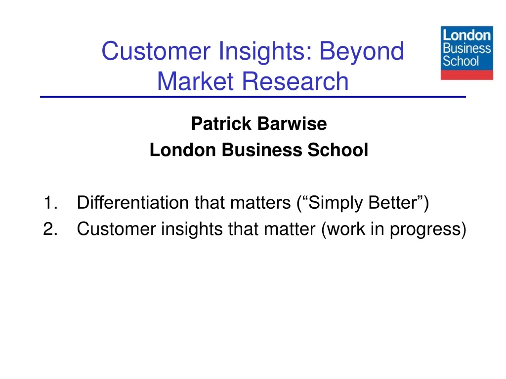 customer insights beyond market research
