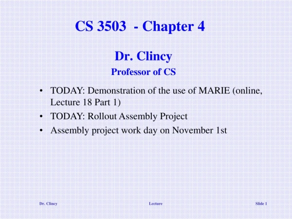 CS 3503 - Chapter 4