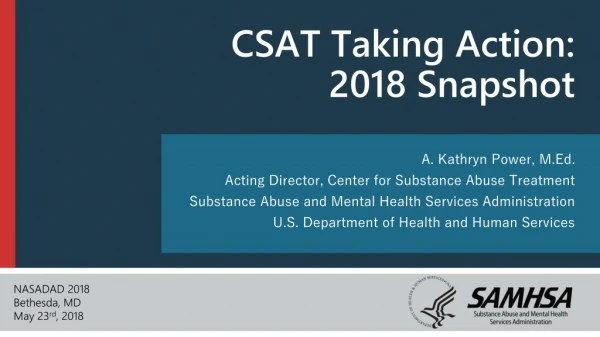 CSAT Taking Action: 2018 Snapshot