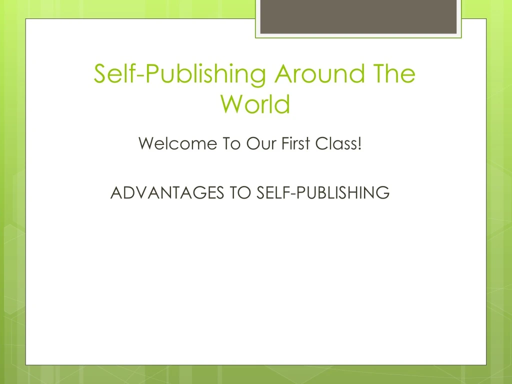 self publishing around the world