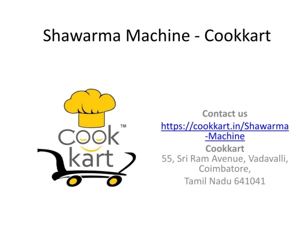Buy Shawarma Machine at cookkart