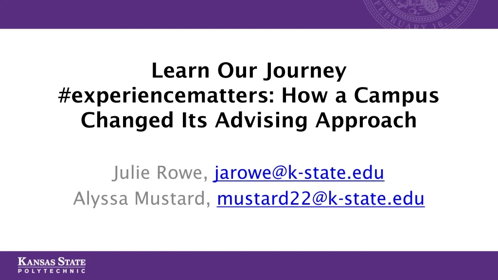 learn our journey experiencematters how a campus changed its advising approach