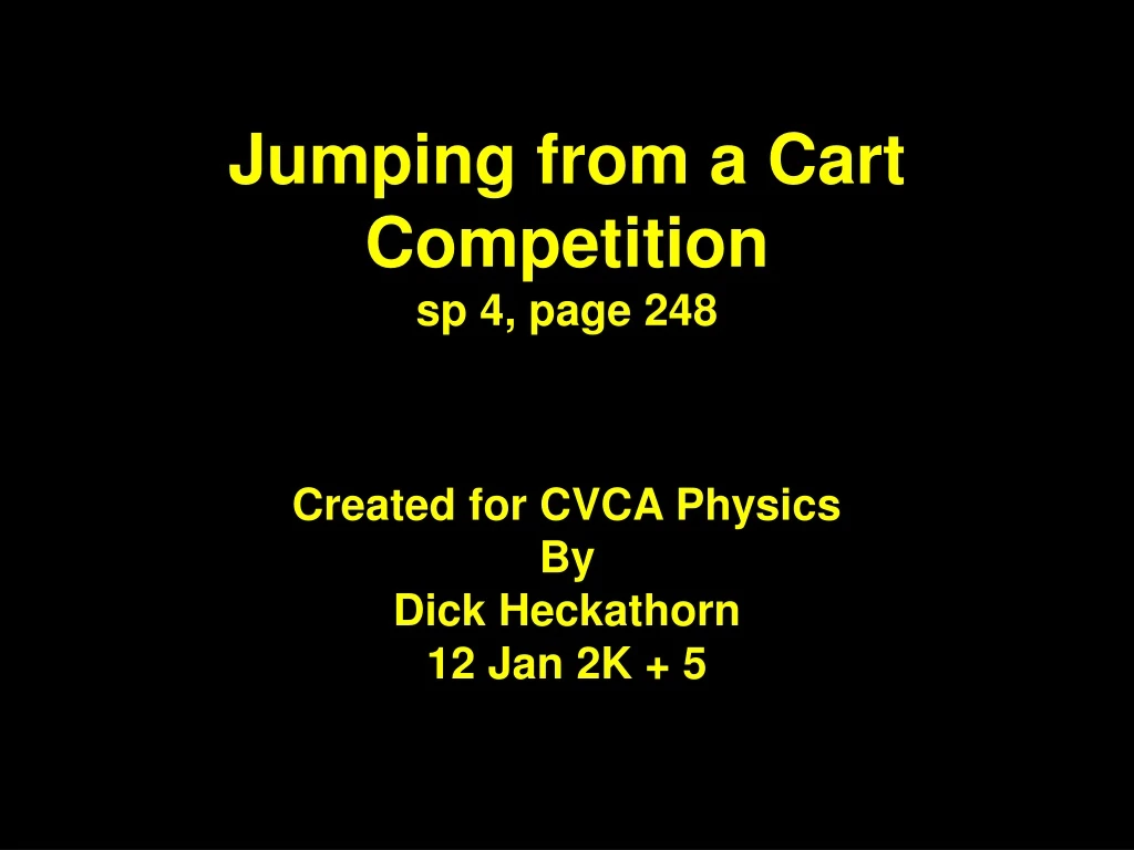 jumping from a cart competition sp 4 page 248