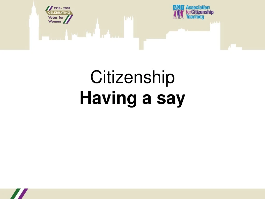 citizenship having a say