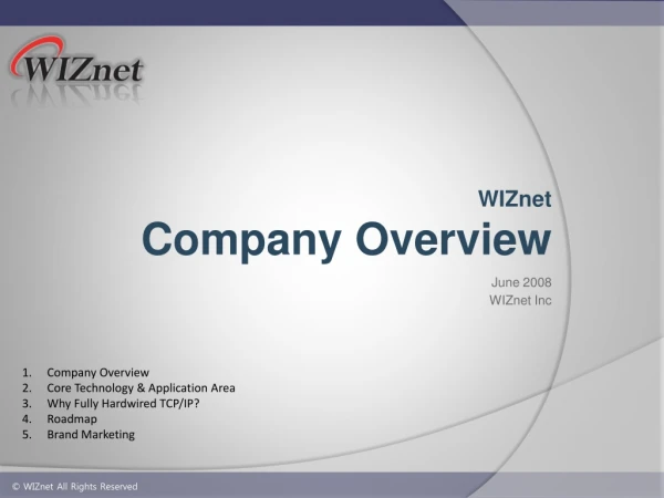 WIZnet Company Overview
