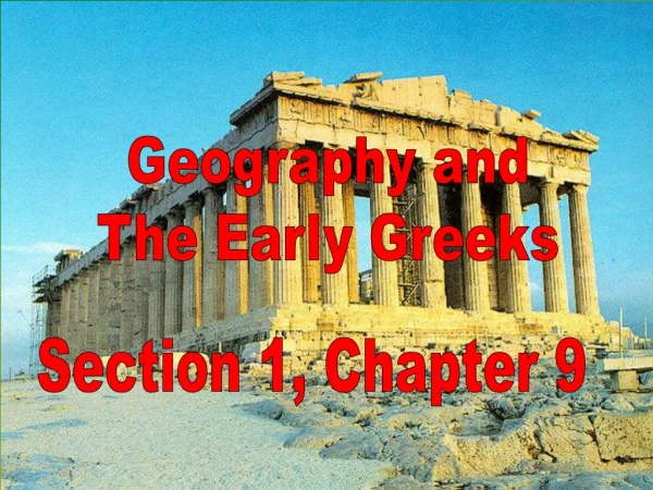 Geography and The Early Greeks