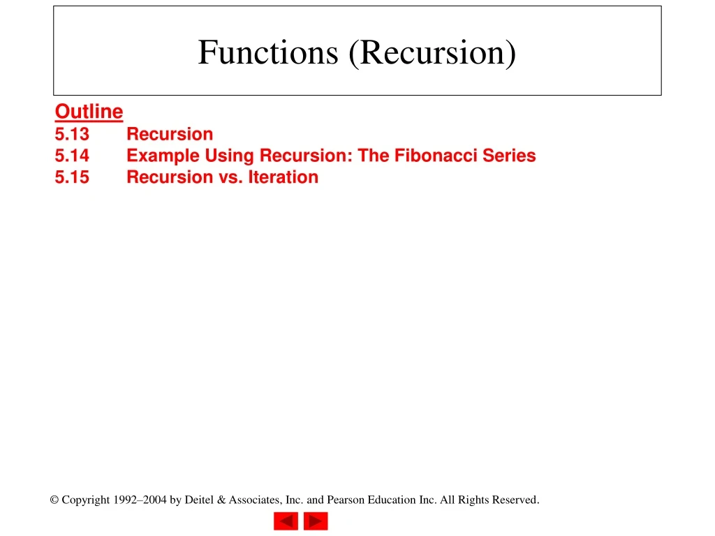 functions recursion