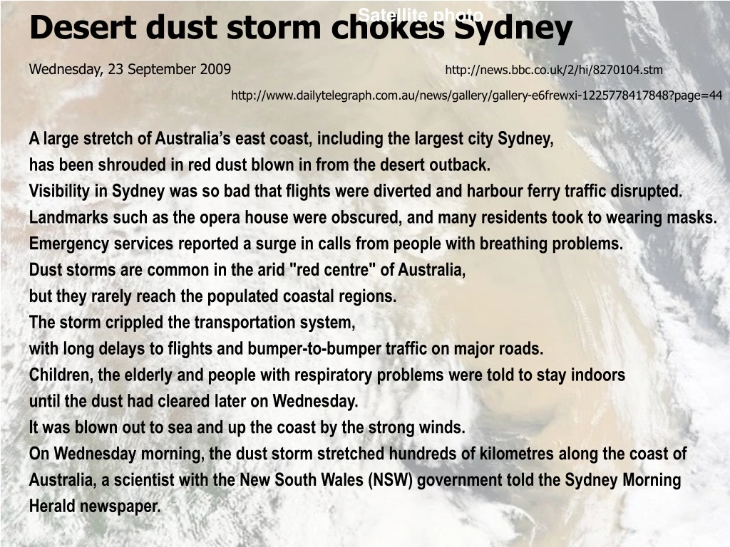 desert dust storm chokes sydney wednesday