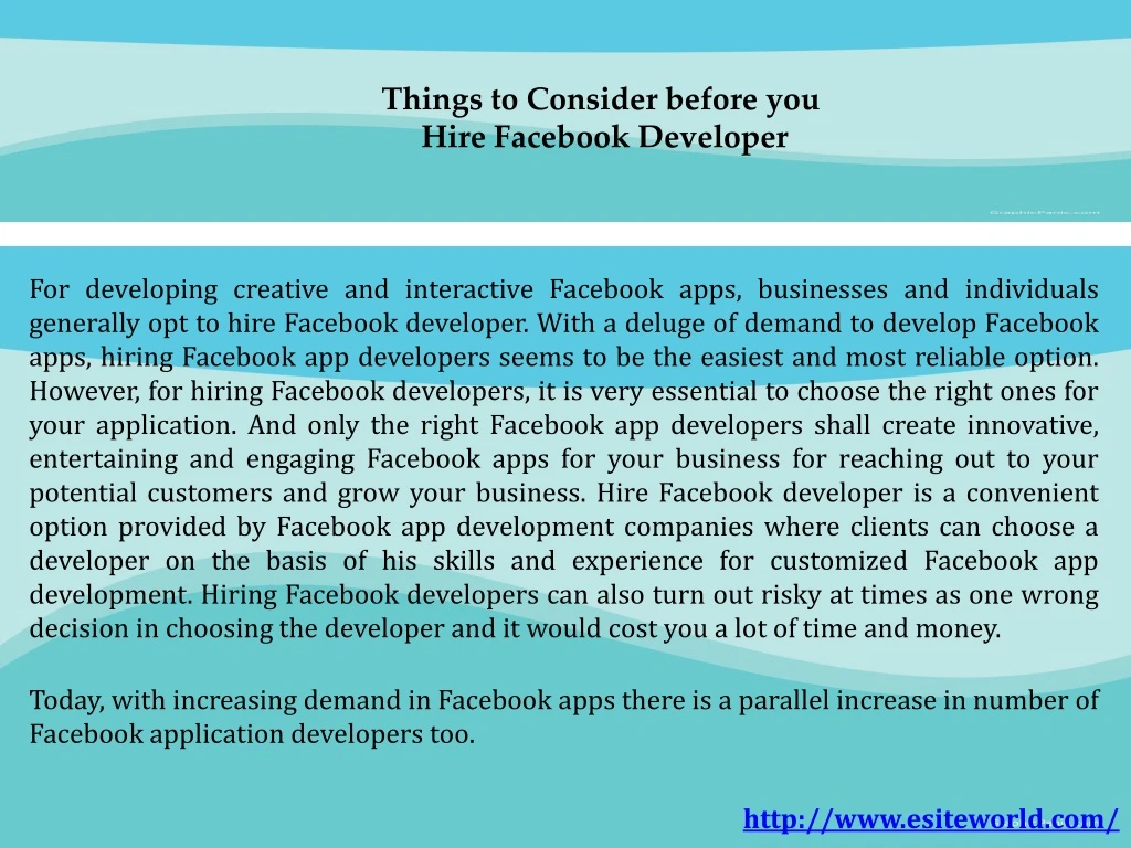 for developing creative and interactive facebook