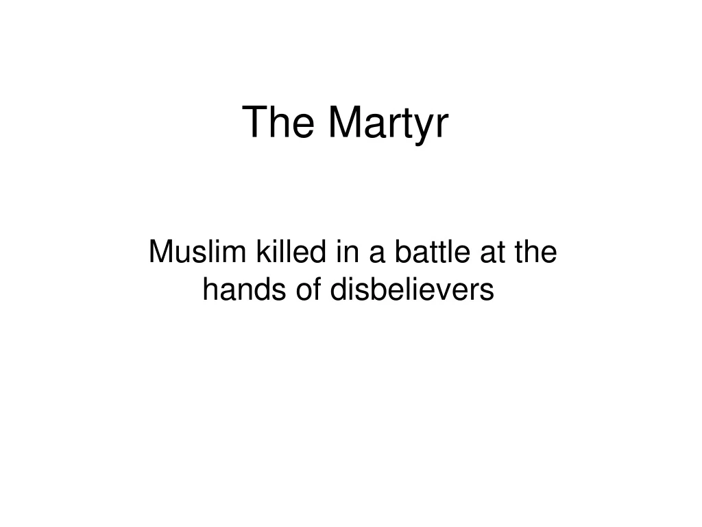 the martyr