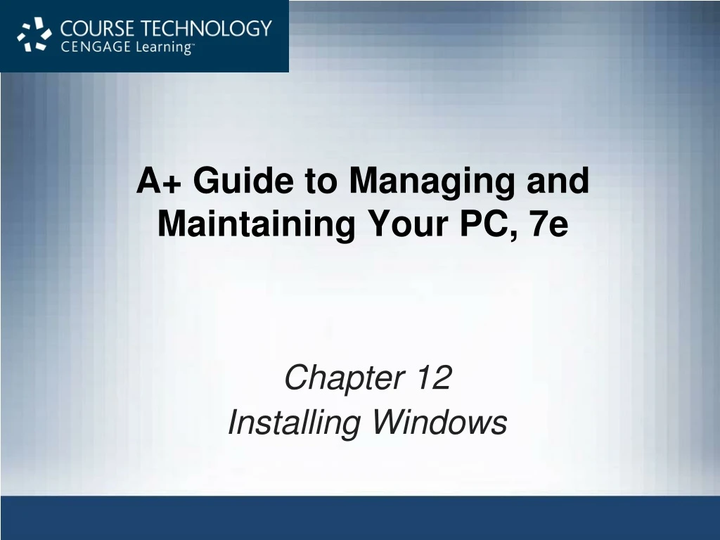 a guide to managing and maintaining your pc 7e