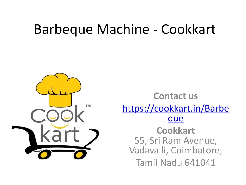 barbeque machine cookkart