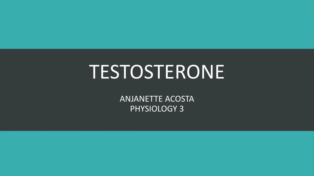 testosterone