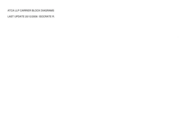 ATCA LLP CARRIER BLOCK DIAGRAMS LAST UPDATE 20/12/2006 ISOCRATE R.