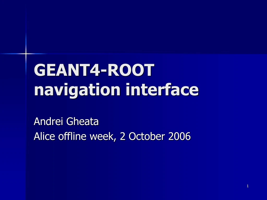 geant4 root navigation interface