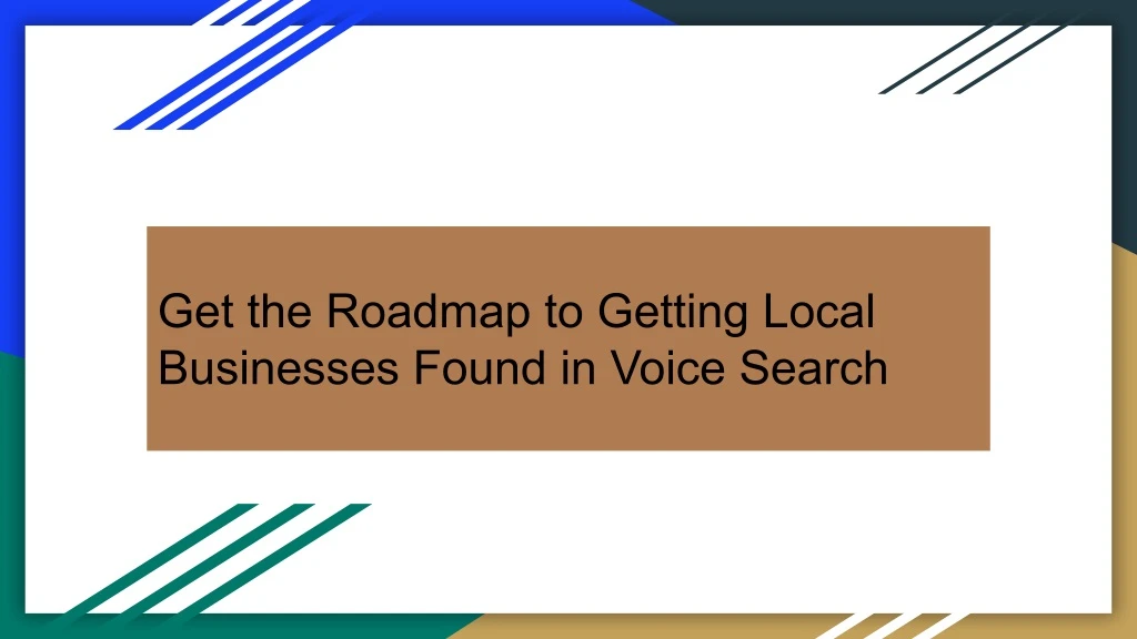 get the roadmap to getting local businesses found