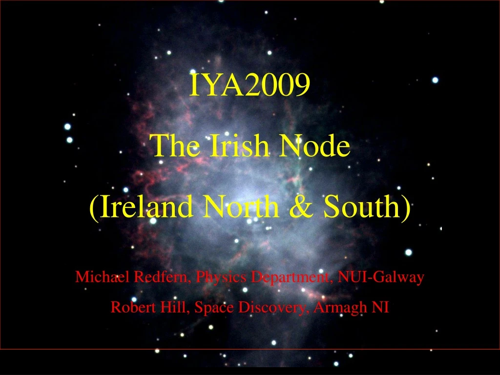 iya2009 the irish node ireland north south