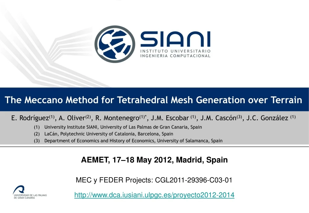the meccano method for tetrahedral mesh