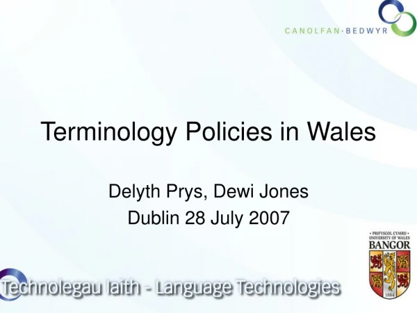 Terminology Policies in Wales