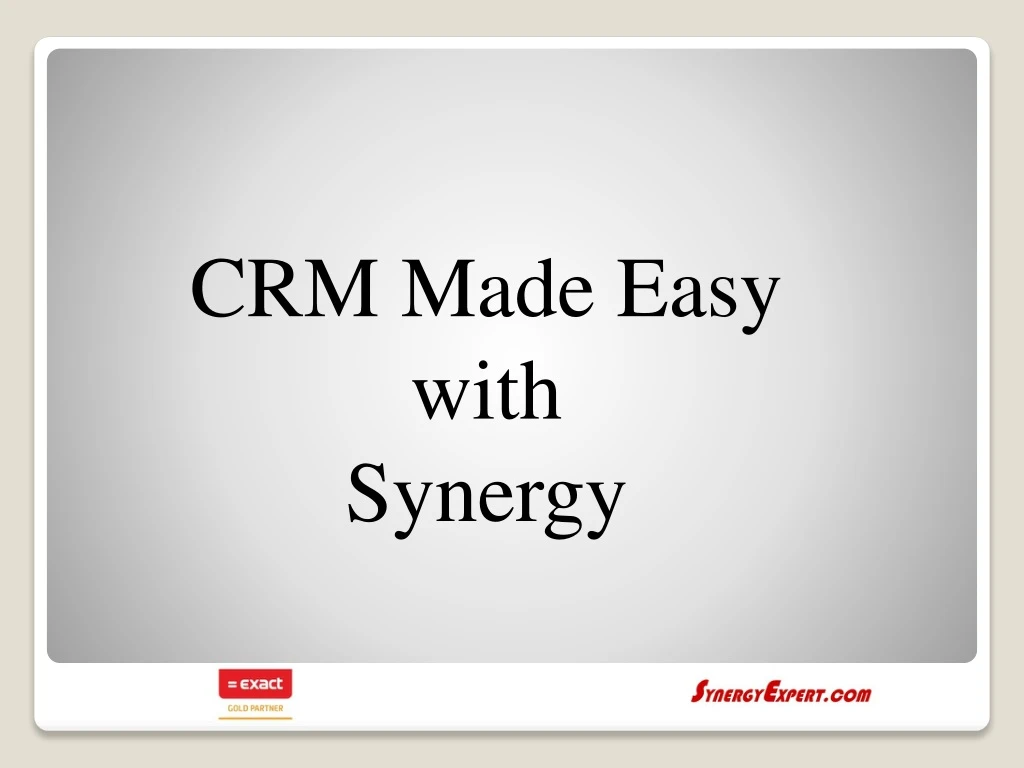 crm made easy with synergy