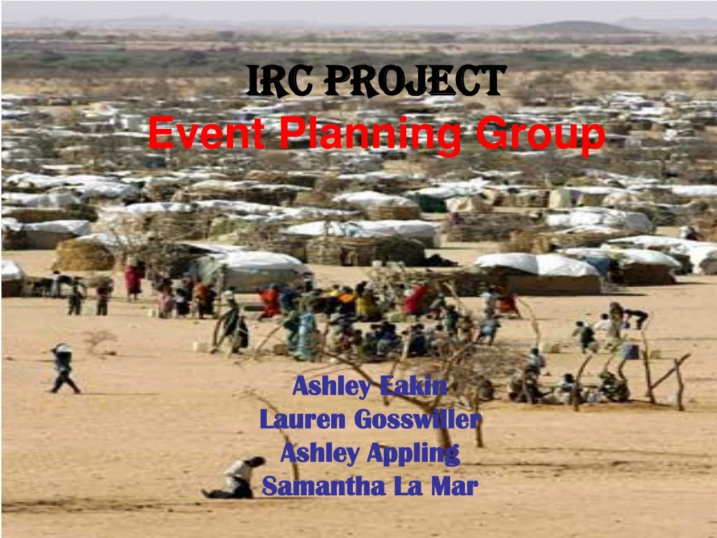 irc project event planning group