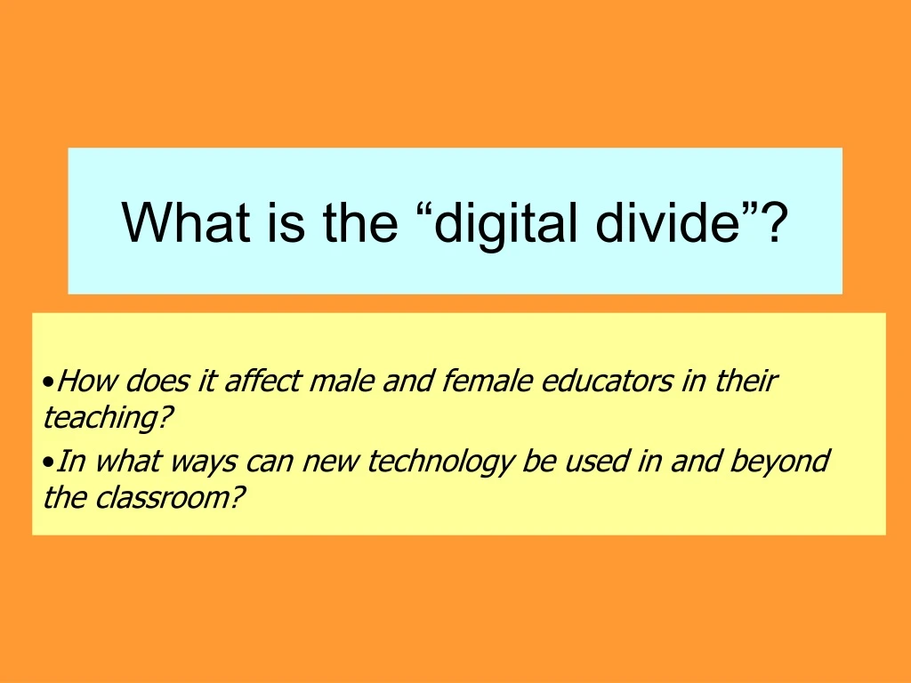 what is the digital divide