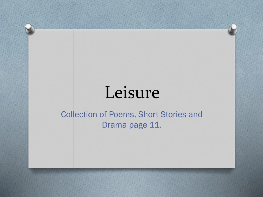 leisure