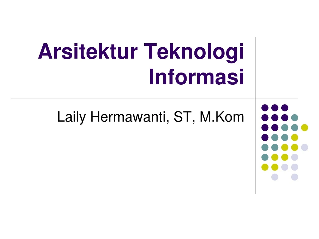 arsitektur teknologi informasi