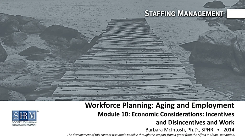 workforce planning aging and employment module