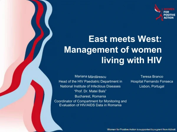 East meets West: Management of women living with HIV