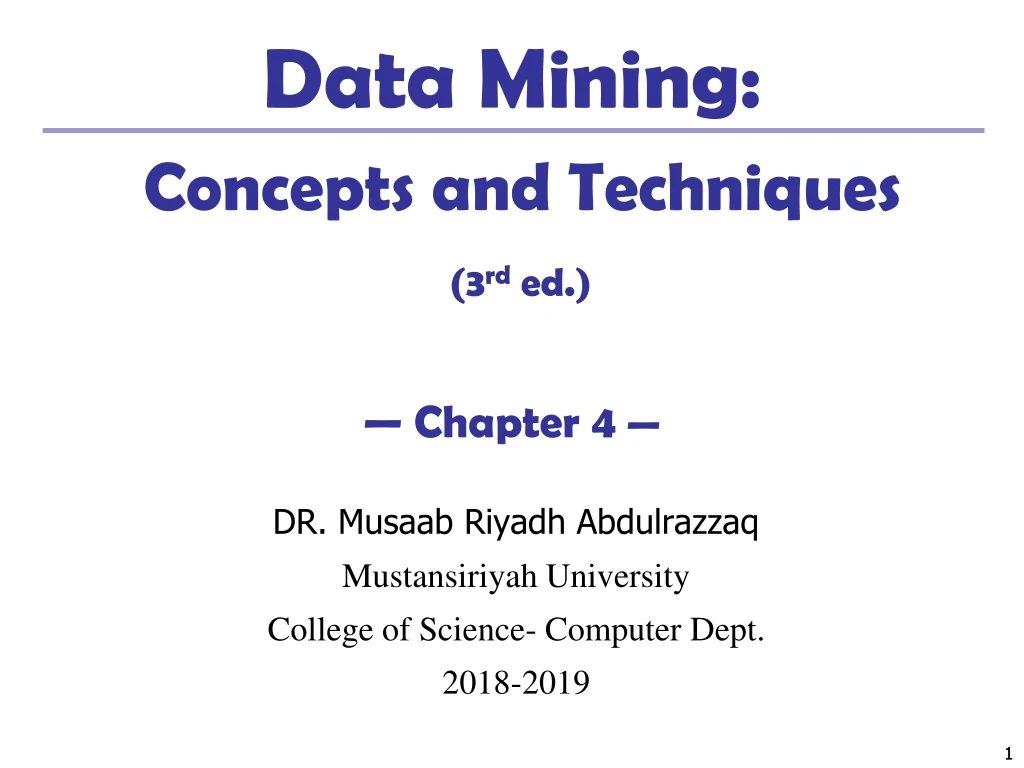 data mining concepts and techniques 3 rd ed chapter 4