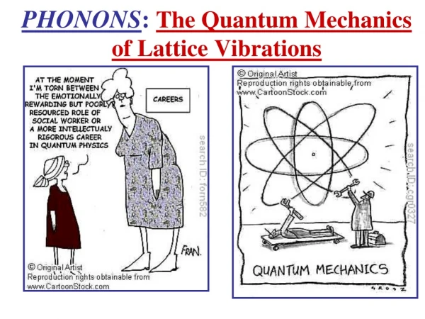 Phonons : The Quantum Mechanics of Lattice Vibrations