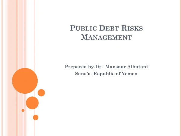 Public Debt Risks Management