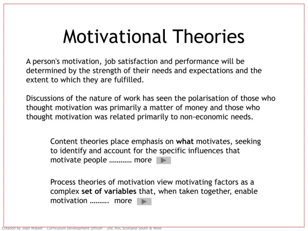 Motivational Theories
