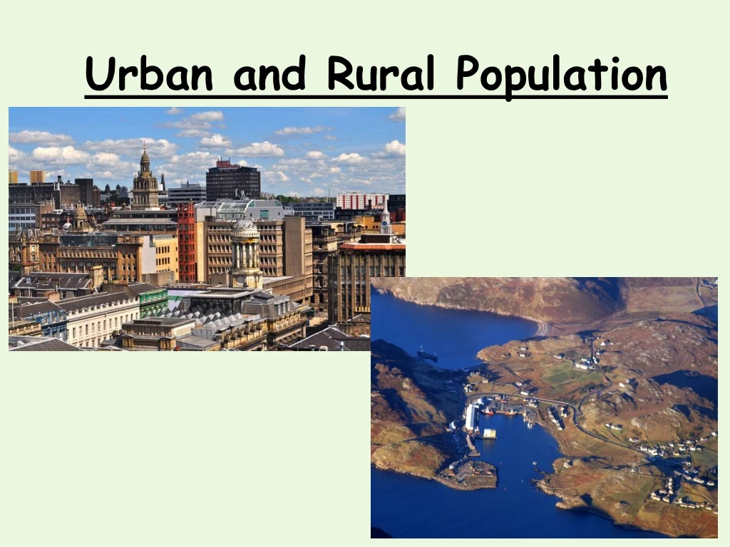urban and rural population