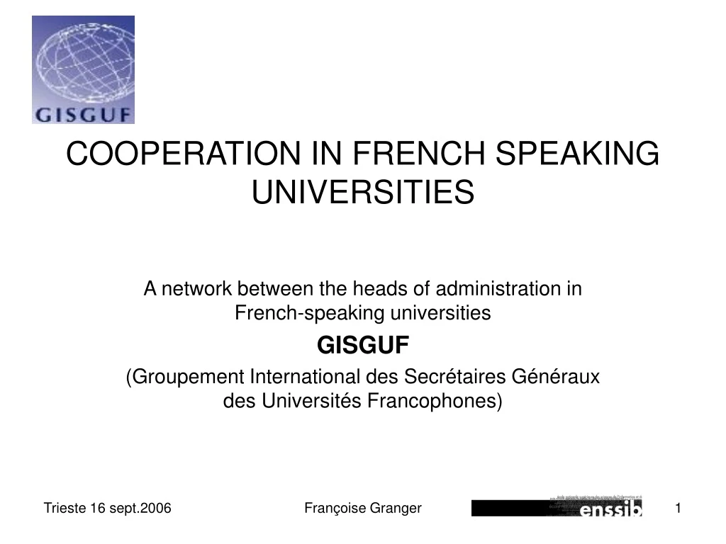 cooperation in french speaking universities