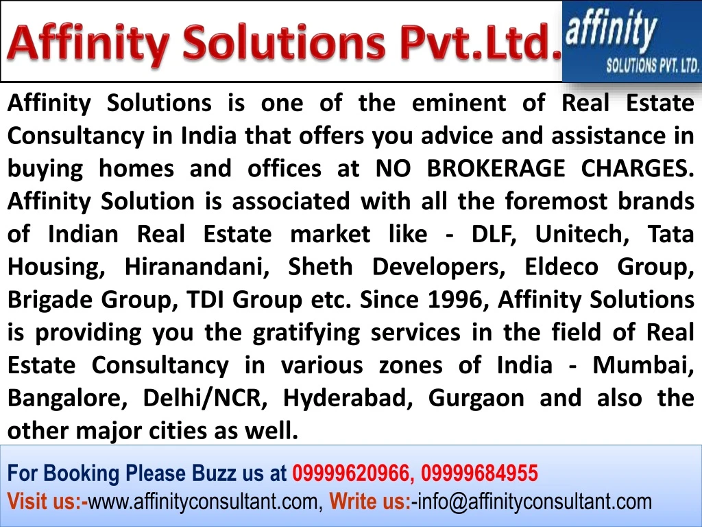 affinity solutions pvt ltd