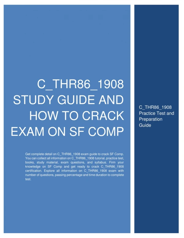 C_THR86_1908 Study Guide and How to Crack Exam on SF Comp