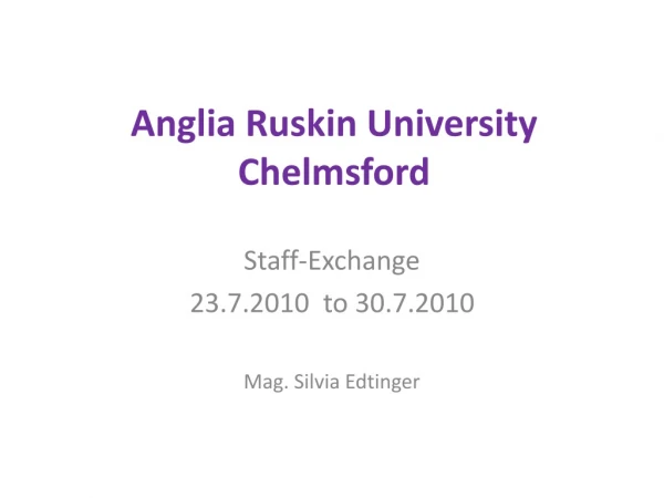 Anglia Ruskin University Chelmsford