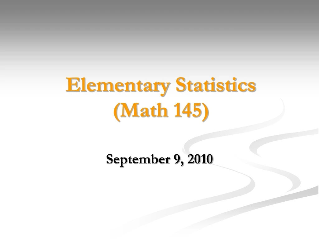 elementary statistics math 145