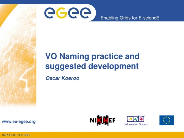 VO Naming practice and suggested development